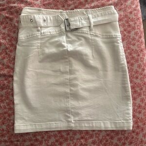 Free people white Belted Mini Skirt - Women's Classic Pencil Skirt
